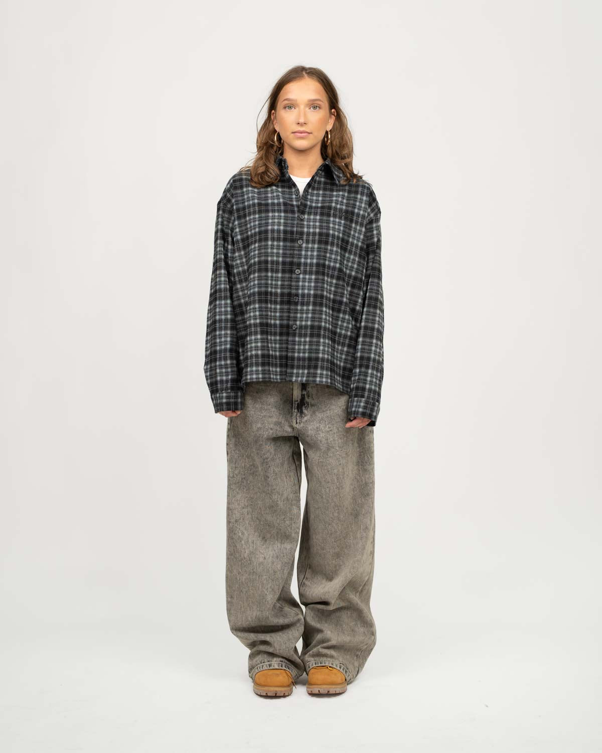 Ternet Flannel Shirt grey DAME